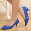 image:imageHee grand Womens Kitten Heels Pumps Classic Low Heel Slip On Closed Pointed Toe Pumps Office Work Dress Pump Shoes033sapphire2 Inch