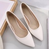 image:imageHee grand Womens Kitten Heels Pumps Classic Low Heel Slip On Closed Pointed Toe Pumps Office Work Dress Pump Shoes033white2 Inch