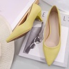 image:imageHee grand Womens Kitten Heels Pumps Classic Low Heel Slip On Closed Pointed Toe Pumps Office Work Dress Pump Shoes033yellow2 Inch