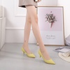 image:imageHee grand Womens Kitten Heels Pumps Classic Low Heel Slip On Closed Pointed Toe Pumps Office Work Dress Pump Shoes033yellow2 Inch