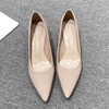 image:imageHee grand Womens Kitten Heels Pumps Classic Low Heel Slip On Closed Pointed Toe Pumps Office Work Dress Pump Shoes084apricot2 Inch