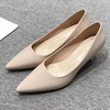 image:imageHee grand Womens Kitten Heels Pumps Classic Low Heel Slip On Closed Pointed Toe Pumps Office Work Dress Pump Shoes084apricot2 Inch