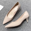 image:imageHee grand Womens Kitten Heels Pumps Classic Low Heel Slip On Closed Pointed Toe Pumps Office Work Dress Pump Shoes084apricot2 Inch