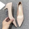 image:imageHee grand Womens Kitten Heels Pumps Classic Low Heel Slip On Closed Pointed Toe Pumps Office Work Dress Pump Shoes084apricot2 Inch