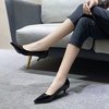 image:imageHee grand Womens Kitten Heels Pumps Classic Low Heel Slip On Closed Pointed Toe Pumps Office Work Dress Pump Shoes084black2 Inch