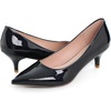 image:imageHee grand Womens Kitten Heels Pumps Classic Low Heel Slip On Closed Pointed Toe Pumps Office Work Dress Pump Shoes084black2 Inch