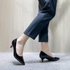 image:imageHee grand Womens Kitten Heels Pumps Classic Low Heel Slip On Closed Pointed Toe Pumps Office Work Dress Pump Shoes084black2 Inch