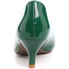 image:imageHee grand Womens Kitten Heels Pumps Classic Low Heel Slip On Closed Pointed Toe Pumps Office Work Dress Pump Shoes084green2 Inch