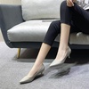 image:imageHee grand Womens Kitten Heels Pumps Classic Low Heel Slip On Closed Pointed Toe Pumps Office Work Dress Pump Shoes084grey2 Inch
