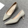 image:imageHee grand Womens Kitten Heels Pumps Classic Low Heel Slip On Closed Pointed Toe Pumps Office Work Dress Pump Shoes084grey2 Inch