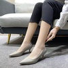 image:imageHee grand Womens Kitten Heels Pumps Classic Low Heel Slip On Closed Pointed Toe Pumps Office Work Dress Pump Shoes084grey2 Inch