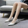 image:imageHee grand Womens Kitten Heels Pumps Classic Low Heel Slip On Closed Pointed Toe Pumps Office Work Dress Pump Shoes084white2 Inch