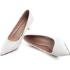 image:imageHee grand Womens Kitten Heels Pumps Classic Low Heel Slip On Closed Pointed Toe Pumps Office Work Dress Pump Shoes084white2 Inch