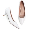 image:imageHee grand Womens Kitten Heels Pumps Classic Low Heel Slip On Closed Pointed Toe Pumps Office Work Dress Pump Shoes084white2 Inch