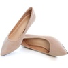image:imageHee grand Womens Kitten Heels Pumps Classic Low Heel Slip On Closed Pointed Toe Pumps Office Work Dress Pump Shoes129apricot14 Inch