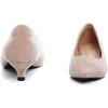 image:imageHee grand Womens Kitten Heels Pumps Classic Low Heel Slip On Closed Pointed Toe Pumps Office Work Dress Pump Shoes129apricot14 Inch