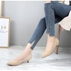 image:imageHee grand Womens Kitten Heels Pumps Classic Low Heel Slip On Closed Pointed Toe Pumps Office Work Dress Pump Shoes129apricot14 Inch