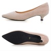 image:imageHee grand Womens Kitten Heels Pumps Classic Low Heel Slip On Closed Pointed Toe Pumps Office Work Dress Pump Shoes129apricot14 Inch