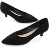 image:imageHee grand Womens Kitten Heels Pumps Classic Low Heel Slip On Closed Pointed Toe Pumps Office Work Dress Pump Shoes129black14 Inch