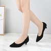 image:imageHee grand Womens Kitten Heels Pumps Classic Low Heel Slip On Closed Pointed Toe Pumps Office Work Dress Pump Shoes129black14 Inch