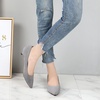 image:imageHee grand Womens Kitten Heels Pumps Classic Low Heel Slip On Closed Pointed Toe Pumps Office Work Dress Pump Shoes129grey14 Inch