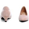 image:imageHee grand Womens Kitten Heels Pumps Classic Low Heel Slip On Closed Pointed Toe Pumps Office Work Dress Pump Shoes129pink14 Inch