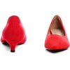 image:imageHee grand Womens Kitten Heels Pumps Classic Low Heel Slip On Closed Pointed Toe Pumps Office Work Dress Pump Shoes129red14 Inch