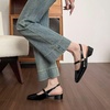 image:imageHee grand Womens Mary Jane Chunky Low Heels Closed Square Toe Ankle Strap Pumps Slingback SandalsBlack