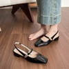 image:imageHee grand Womens Mary Jane Chunky Low Heels Closed Square Toe Ankle Strap Pumps Slingback SandalsBlack