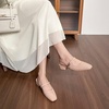image:imageHee grand Womens Mary Jane Chunky Low Heels Closed Square Toe Ankle Strap Pumps Slingback SandalsNude Apricot