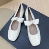 image:imageHee grand Womens Mary Jane Shoes Bowknot Square Toe Dress Shoes Comfortable Strap Ballet FlatsBeige