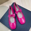 image:imageHee grand Womens Mary Jane Shoes Bowknot Square Toe Dress Shoes Comfortable Strap Ballet FlatsRose Red