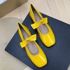 image:imageHee grand Womens Mary Jane Shoes Bowknot Square Toe Dress Shoes Comfortable Strap Ballet FlatsYellow