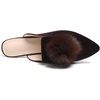image:imageHee grand Womens Mules Bowknot Suede Comfortable Slip On Flats Closed Pointed Toe Backless Loafers Mules for Women003brownvelvet
