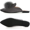 image:imageHee grand Womens Mules Bowknot Suede Comfortable Slip On Flats Closed Pointed Toe Backless Loafers Mules for Women003greyvelvet