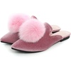 image:imageHee grand Womens Mules Bowknot Suede Comfortable Slip On Flats Closed Pointed Toe Backless Loafers Mules for Women003pinkvelvet