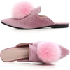image:imageHee grand Womens Mules Bowknot Suede Comfortable Slip On Flats Closed Pointed Toe Backless Loafers Mules for Women003pinkvelvet