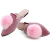 image:imageHee grand Womens Mules Bowknot Suede Comfortable Slip On Flats Closed Pointed Toe Backless Loafers Mules for Women003pinkvelvet