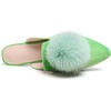 image:imageHee grand Womens Mules Bowknot Suede Comfortable Slip On Flats Closed Pointed Toe Backless Loafers Mules for Women003verdancyvelvet