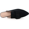 image:imageHee grand Womens Mules Bowknot Suede Comfortable Slip On Flats Closed Pointed Toe Backless Loafers Mules for Women004black