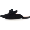 image:imageHee grand Womens Mules Bowknot Suede Comfortable Slip On Flats Closed Pointed Toe Backless Loafers Mules for Women004black