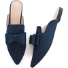 image:imageHee grand Womens Mules Bowknot Suede Comfortable Slip On Flats Closed Pointed Toe Backless Loafers Mules for Women004blue