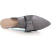 image:imageHee grand Womens Mules Bowknot Suede Comfortable Slip On Flats Closed Pointed Toe Backless Loafers Mules for Women004grey