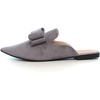 image:imageHee grand Womens Mules Bowknot Suede Comfortable Slip On Flats Closed Pointed Toe Backless Loafers Mules for Women004grey