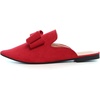 image:imageHee grand Womens Mules Bowknot Suede Comfortable Slip On Flats Closed Pointed Toe Backless Loafers Mules for Women004red