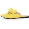 image:imageHee grand Womens Mules Bowknot Suede Comfortable Slip On Flats Closed Pointed Toe Backless Loafers Mules for Women004yellow