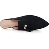 image:imageHee grand Womens Mules Bowknot Suede Comfortable Slip On Flats Closed Pointed Toe Backless Loafers Mules for Women005black