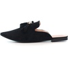 image:imageHee grand Womens Mules Bowknot Suede Comfortable Slip On Flats Closed Pointed Toe Backless Loafers Mules for Women005black