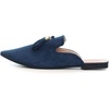 image:imageHee grand Womens Mules Bowknot Suede Comfortable Slip On Flats Closed Pointed Toe Backless Loafers Mules for Women005blue