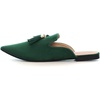 image:imageHee grand Womens Mules Bowknot Suede Comfortable Slip On Flats Closed Pointed Toe Backless Loafers Mules for Women005green